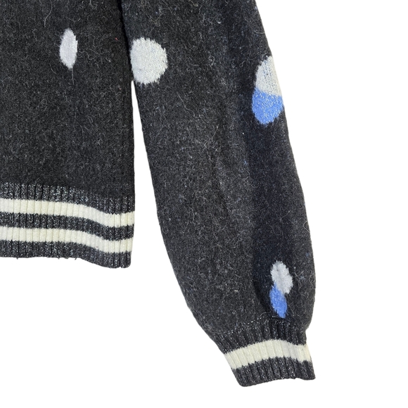Soaked in Luxury knit Polka dots wool and alpaca blend Crew neck pull over - Picture 3 of 9